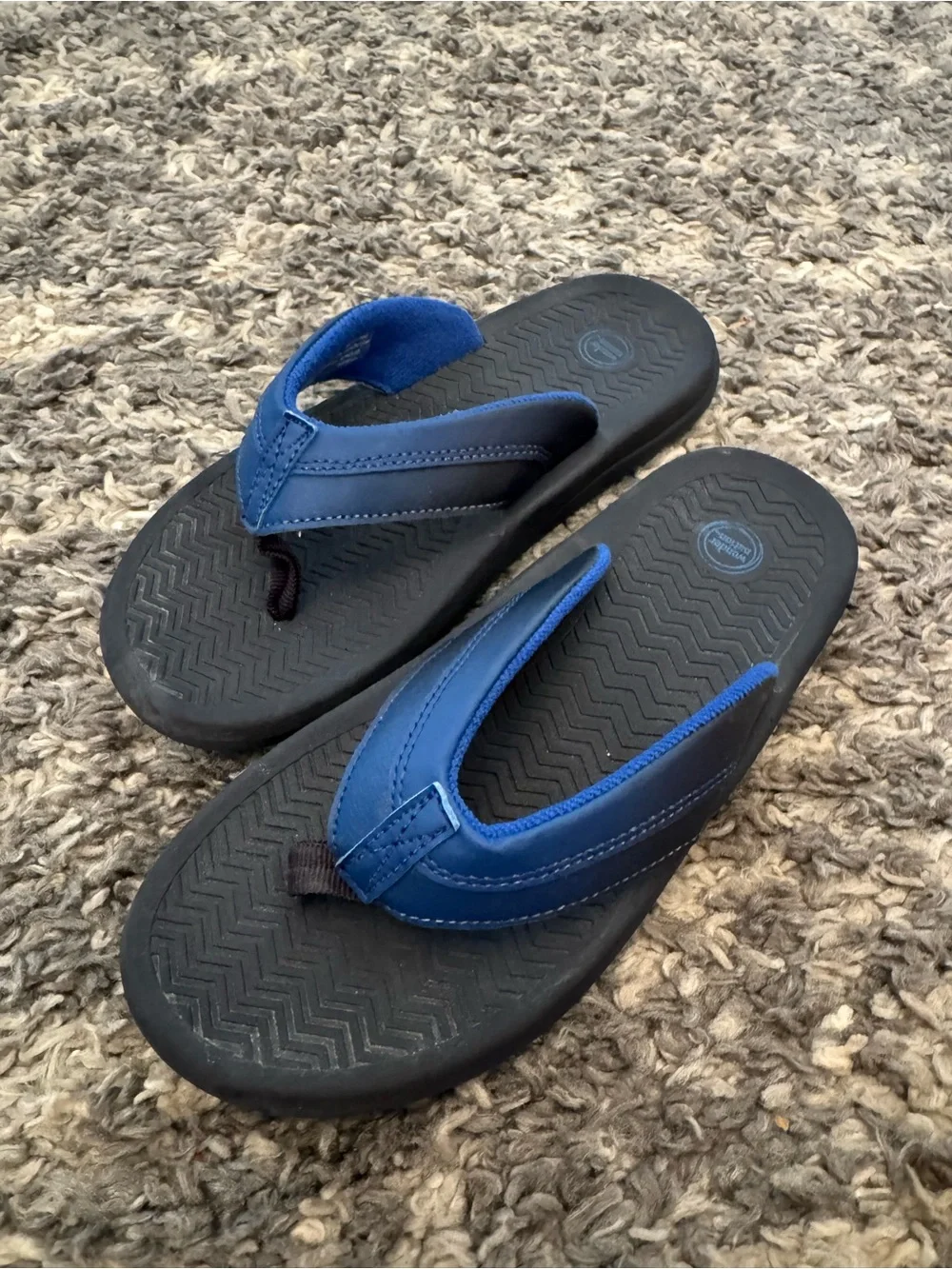wonder nation Blue and Black Kids Flip Flop Sandals